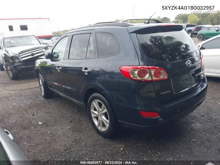 5XYZK4AG1BG032957 2011 Hyundai Santa Fe Limited V6