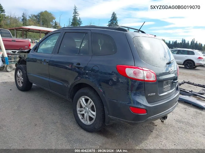 5XYZGDAG0BG019070 2011 Hyundai Santa Fe Gls