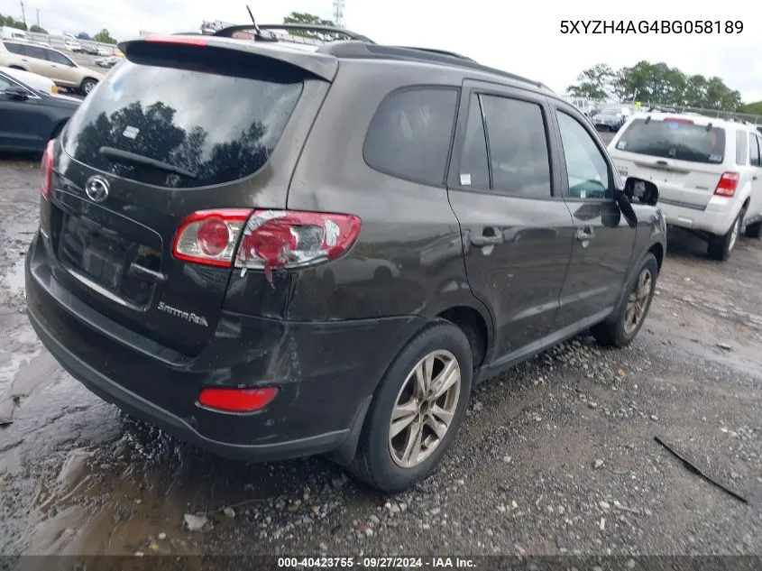 5XYZH4AG4BG058189 2011 Hyundai Santa Fe Se