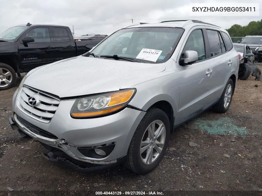 5XYZHDAG9BG053411 2011 Hyundai Santa Fe Se