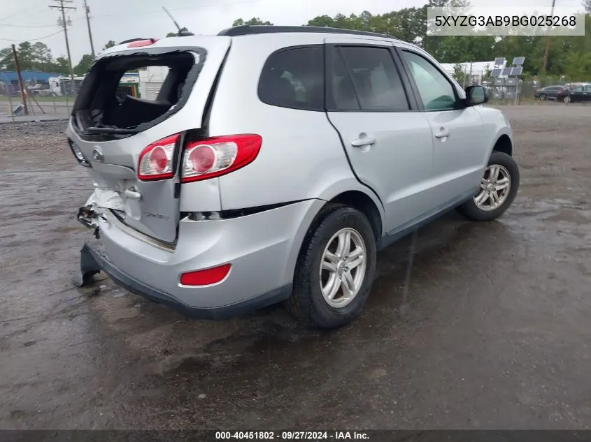 5XYZG3AB9BG025268 2011 Hyundai Santa Fe Gls