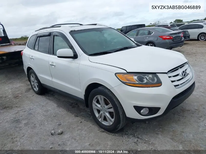 2011 Hyundai Santa Fe Limited VIN: 5XYZK3AB5BG046889 Lot: 40508966