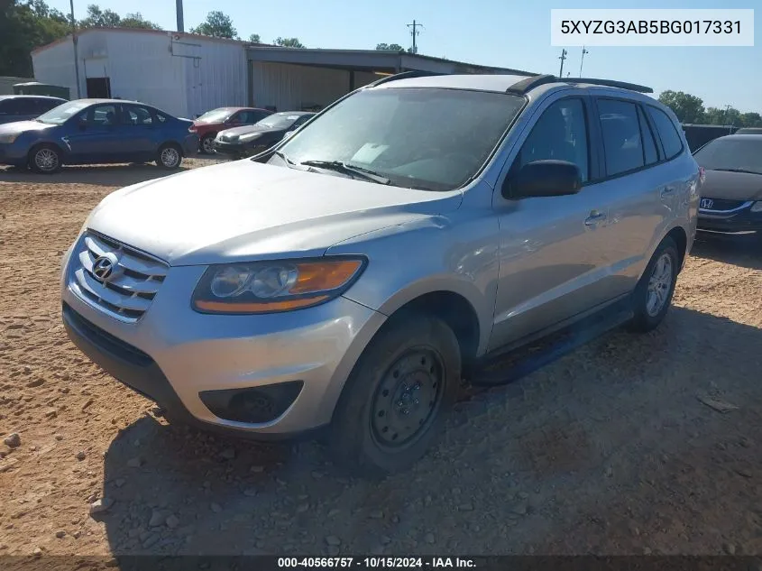 2011 Hyundai Santa Fe Gls VIN: 5XYZG3AB5BG017331 Lot: 40566757