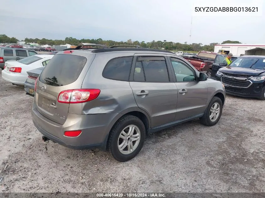 2011 Hyundai Santa Fe Gls VIN: 5XYZGDAB8BG013621 Lot: 40615420