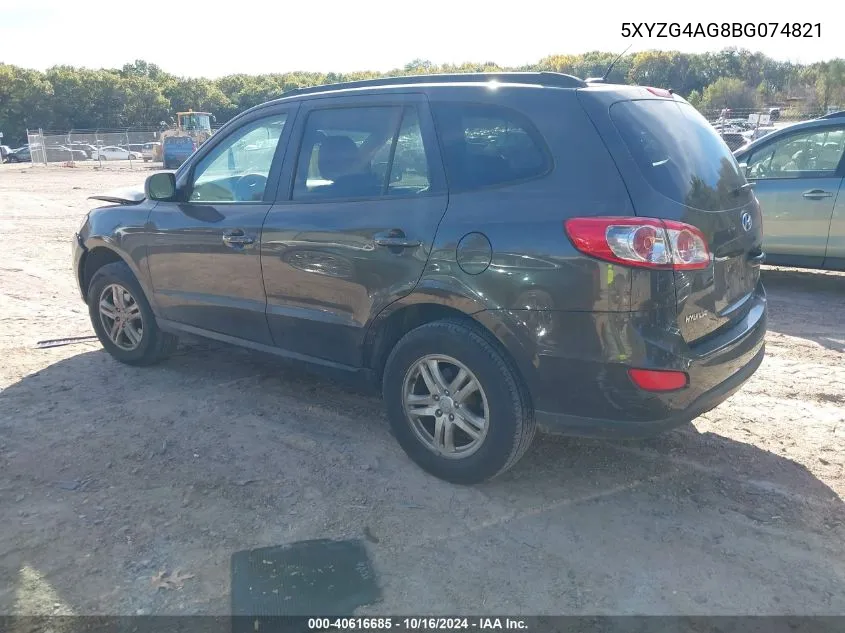 2011 Hyundai Santa Fe Gls V6 VIN: 5XYZG4AG8BG074821 Lot: 40616685