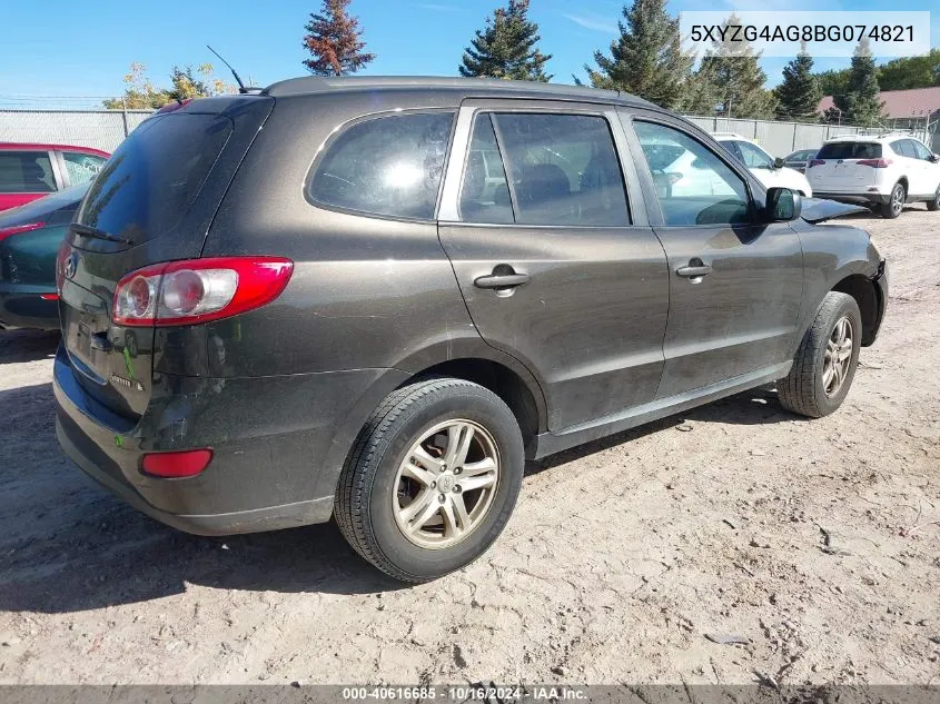 2011 Hyundai Santa Fe Gls V6 VIN: 5XYZG4AG8BG074821 Lot: 40616685