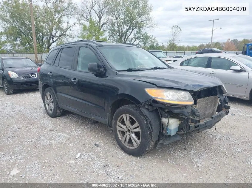 5XYZKDAG4BG004070 2011 Hyundai Santa Fe Limited V6