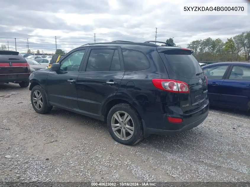 5XYZKDAG4BG004070 2011 Hyundai Santa Fe Limited V6