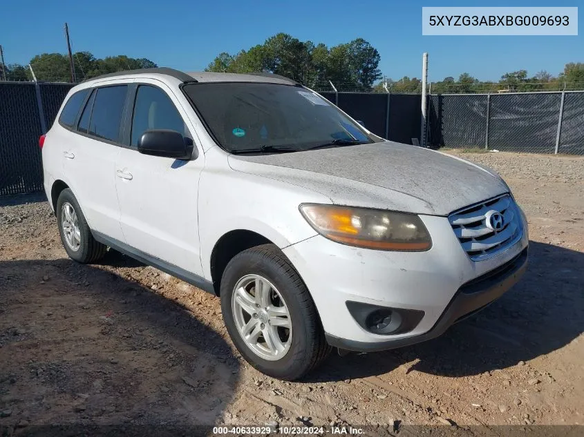 2011 Hyundai Santa Fe Gls VIN: 5XYZG3ABXBG009693 Lot: 40633929