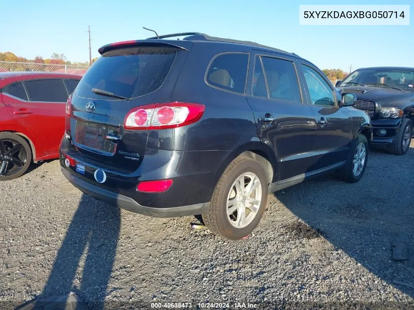 5XYZKDAGXBG050714 2011 Hyundai Santa Fe Limited