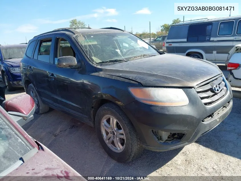 2011 Hyundai Santa Fe Gls VIN: 5XYZG3AB0BG081471 Lot: 40641169