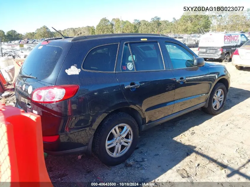 2011 Hyundai Santa Fe Gls V6 VIN: 5XYZGDAG1BG023077 Lot: 40643500