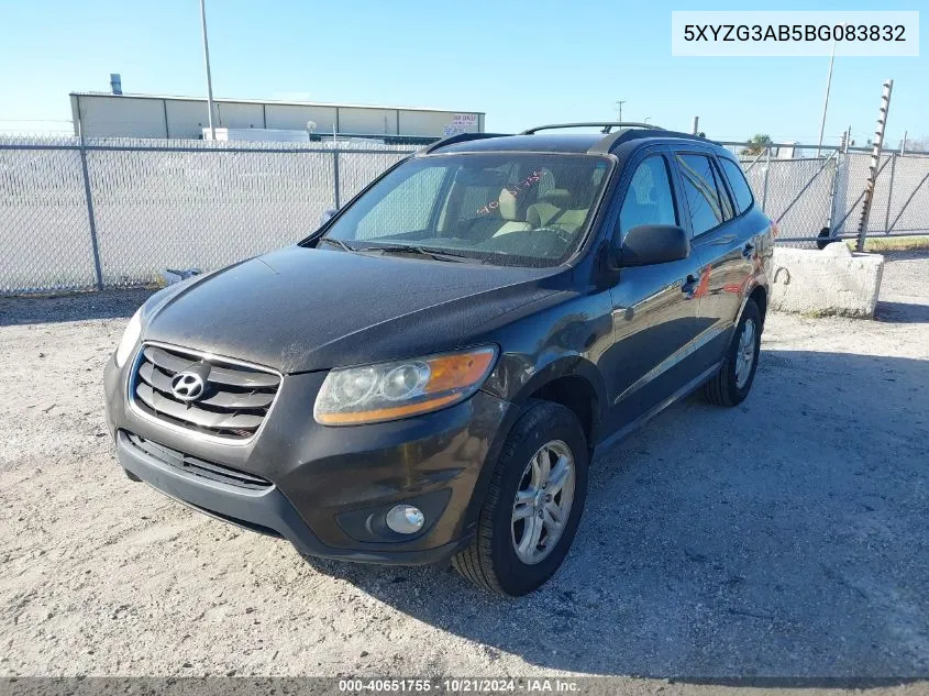 2011 Hyundai Santa Fe Gls VIN: 5XYZG3AB5BG083832 Lot: 40651755