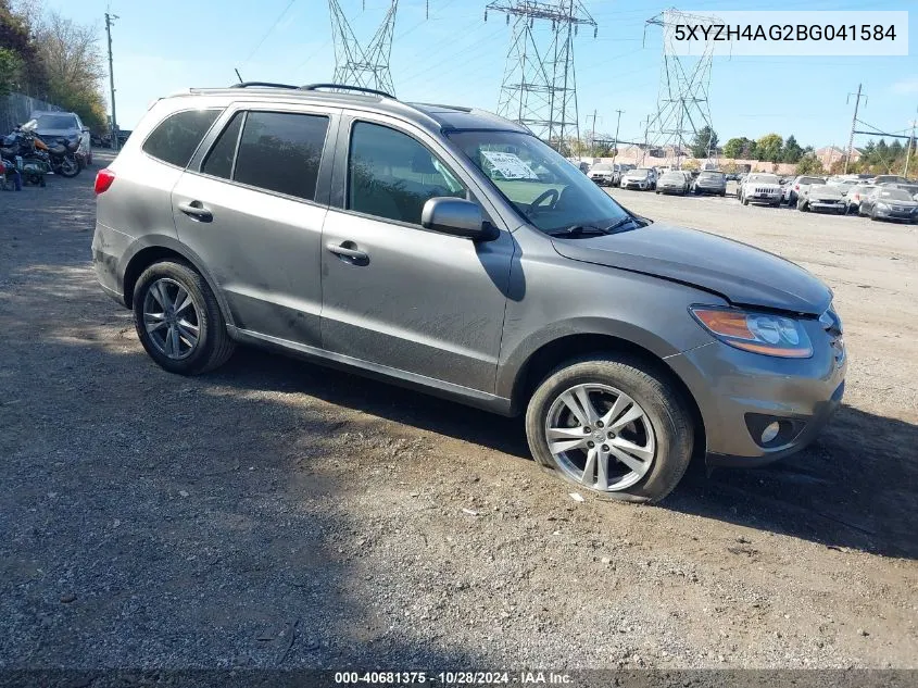 2011 Hyundai Santa Fe Se VIN: 5XYZH4AG2BG041584 Lot: 40681375