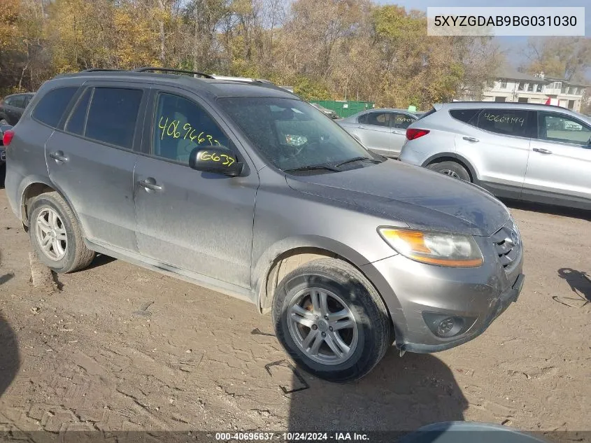 2011 Hyundai Santa Fe Gls VIN: 5XYZGDAB9BG031030 Lot: 40696637