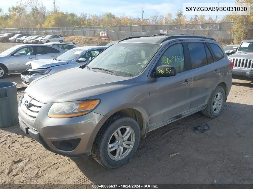 2011 Hyundai Santa Fe Gls VIN: 5XYZGDAB9BG031030 Lot: 40696637