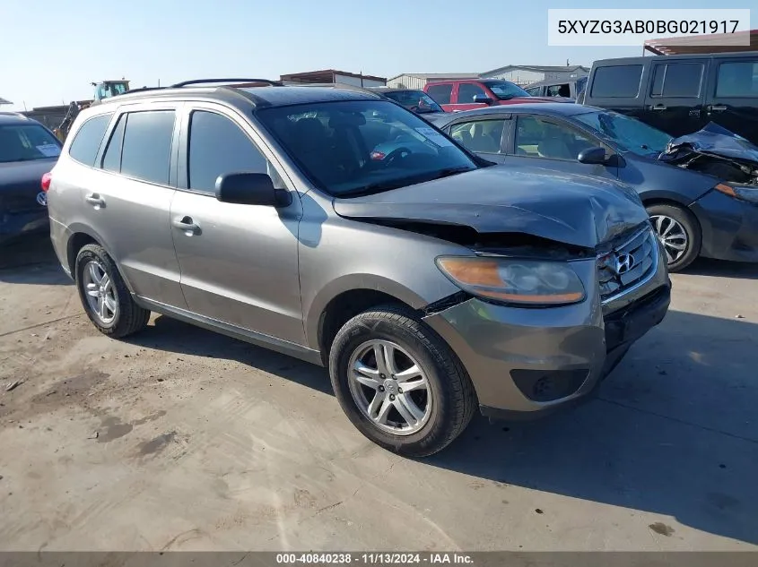 5XYZG3AB0BG021917 2011 Hyundai Santa Fe Gls