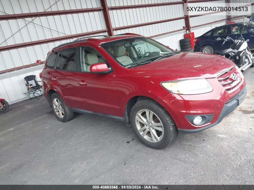 2011 Hyundai Santa Fe Limited V6 VIN: 5XYZKDAG7BG014513 Lot: 40863345