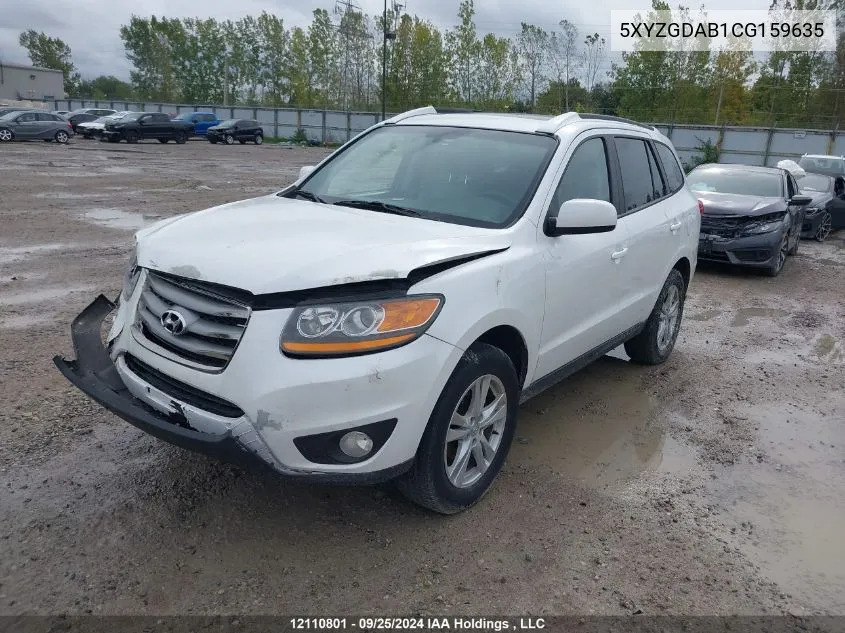 2012 Hyundai Santa Fe Gl 2.4 Premium VIN: 5XYZGDAB1CG159635 Lot: 12110801