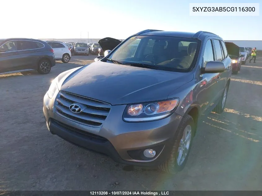 2012 Hyundai Santa Fe Gls VIN: 5XYZG3AB5CG116300 Lot: 12113208