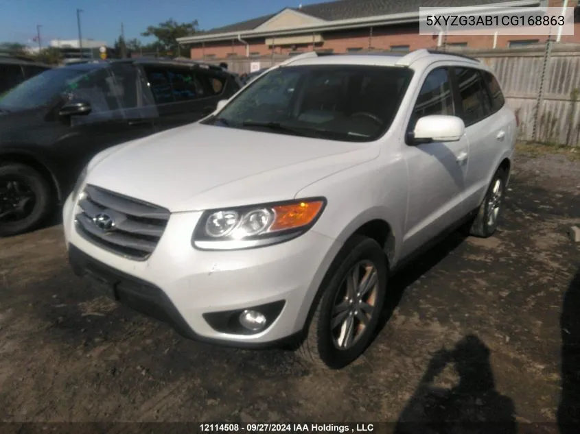 2012 Hyundai Santa Fe Gls VIN: 5XYZG3AB1CG168863 Lot: 12114508