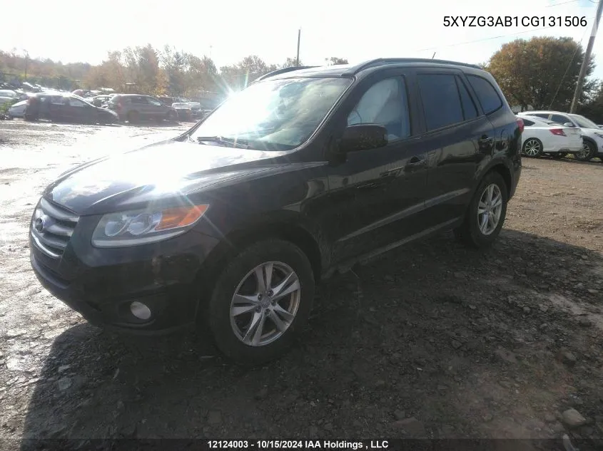 2012 Hyundai Santa Fe Gls VIN: 5XYZG3AB1CG131506 Lot: 12124003