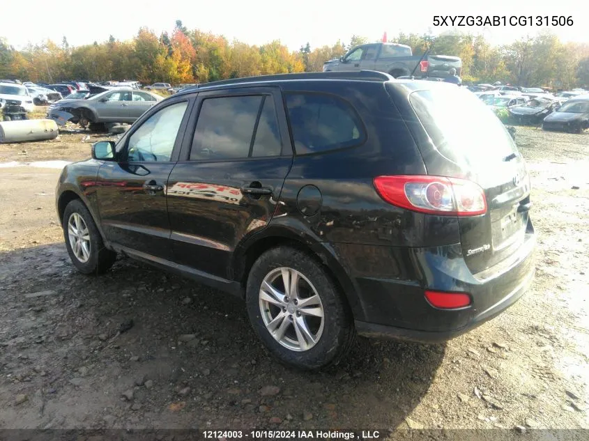 2012 Hyundai Santa Fe Gls VIN: 5XYZG3AB1CG131506 Lot: 12124003