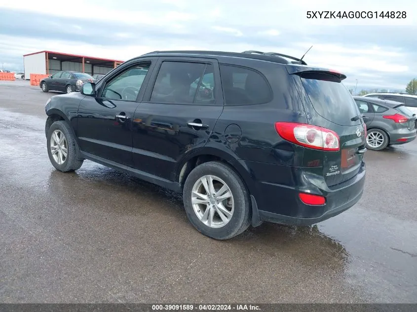 5XYZK4AG0CG144828 2012 Hyundai Santa Fe Limited V6