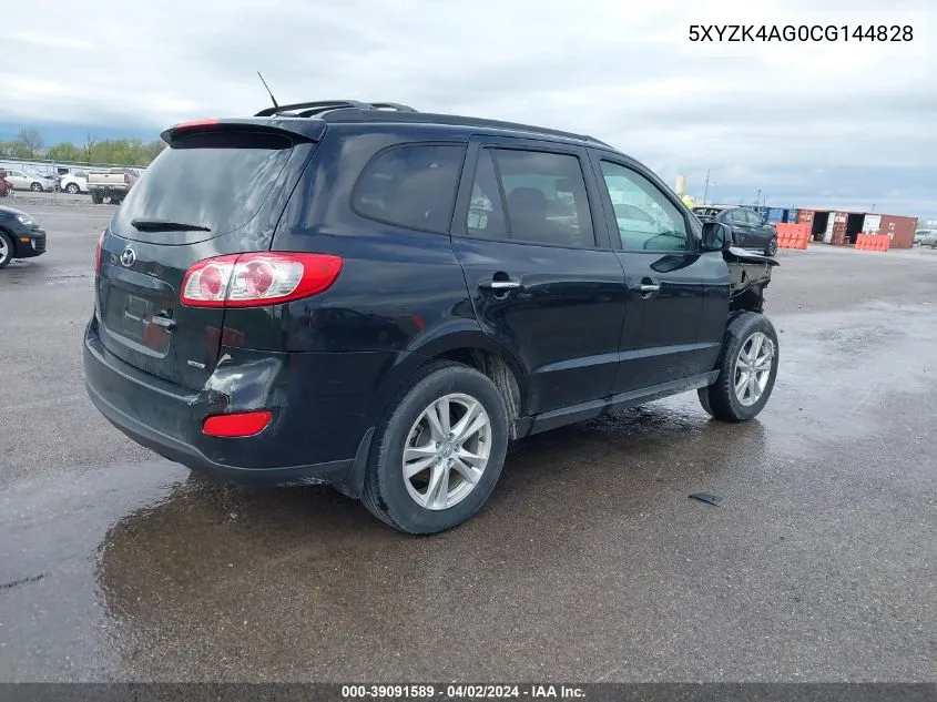 5XYZK4AG0CG144828 2012 Hyundai Santa Fe Limited V6