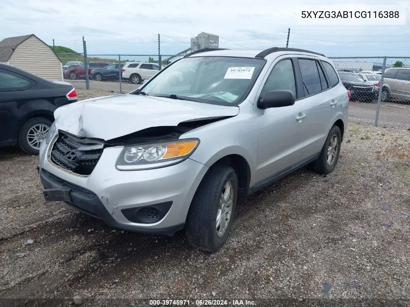 5XYZG3AB1CG116388 2012 Hyundai Santa Fe Gls