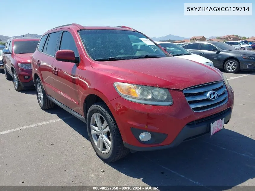 5XYZH4AGXCG109714 2012 Hyundai Santa Fe Se