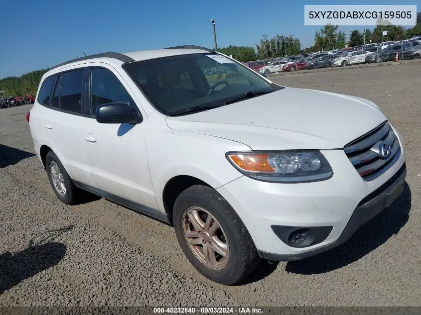 2012 Hyundai Santa Fe Gls VIN: 5XYZGDABXCG159505 Lot: 40232840