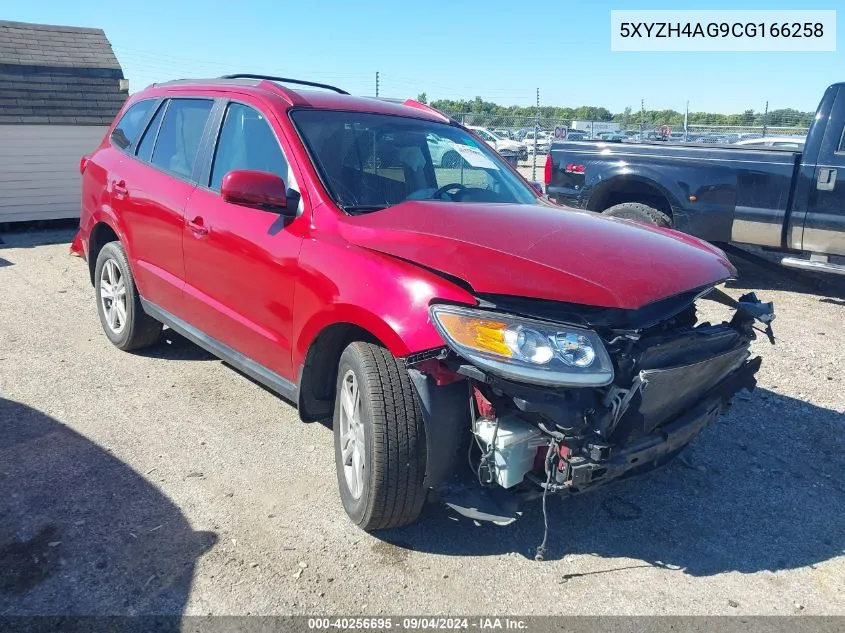 2012 Hyundai Santa Fe Se VIN: 5XYZH4AG9CG166258 Lot: 40256695