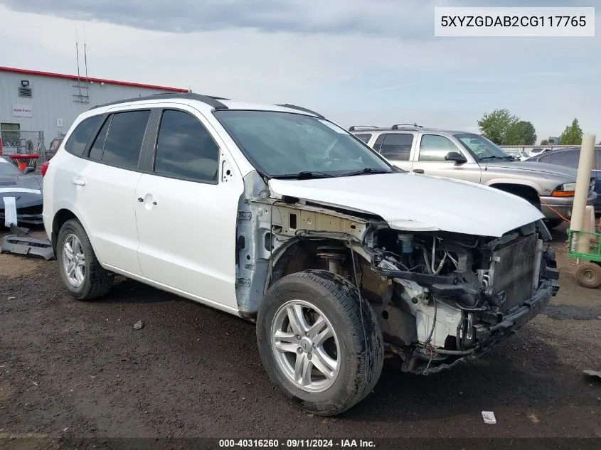 5XYZGDAB2CG117765 2012 Hyundai Santa Fe Gls