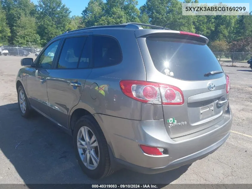 5XYZK3AB5CG169299 2012 Hyundai Santa Fe Limited