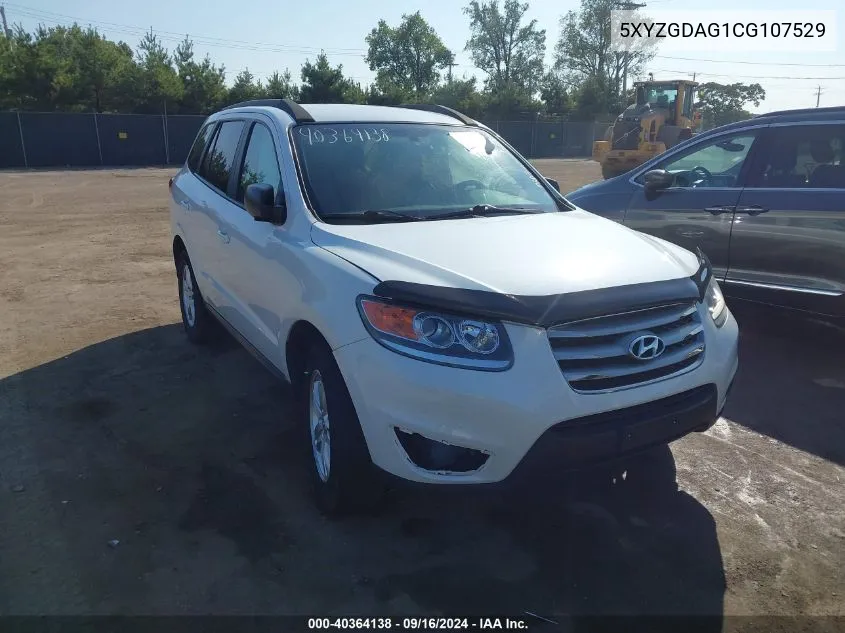 2012 Hyundai Santa Fe Gls V6 VIN: 5XYZGDAG1CG107529 Lot: 40364138