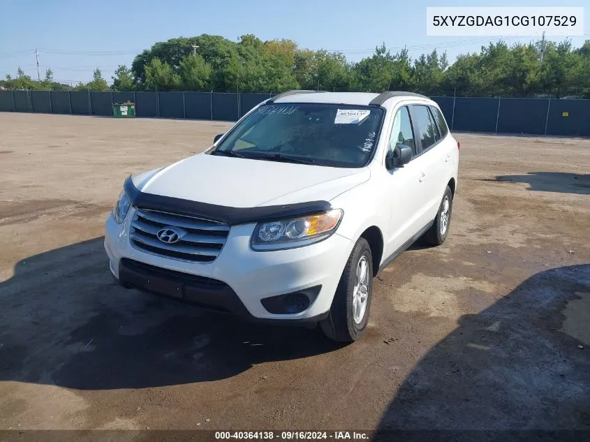 2012 Hyundai Santa Fe Gls V6 VIN: 5XYZGDAG1CG107529 Lot: 40364138