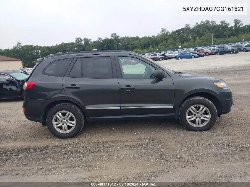 2012 Hyundai Santa Fe Se VIN: 5XYZHDAG7CG161821 Lot: 40371612