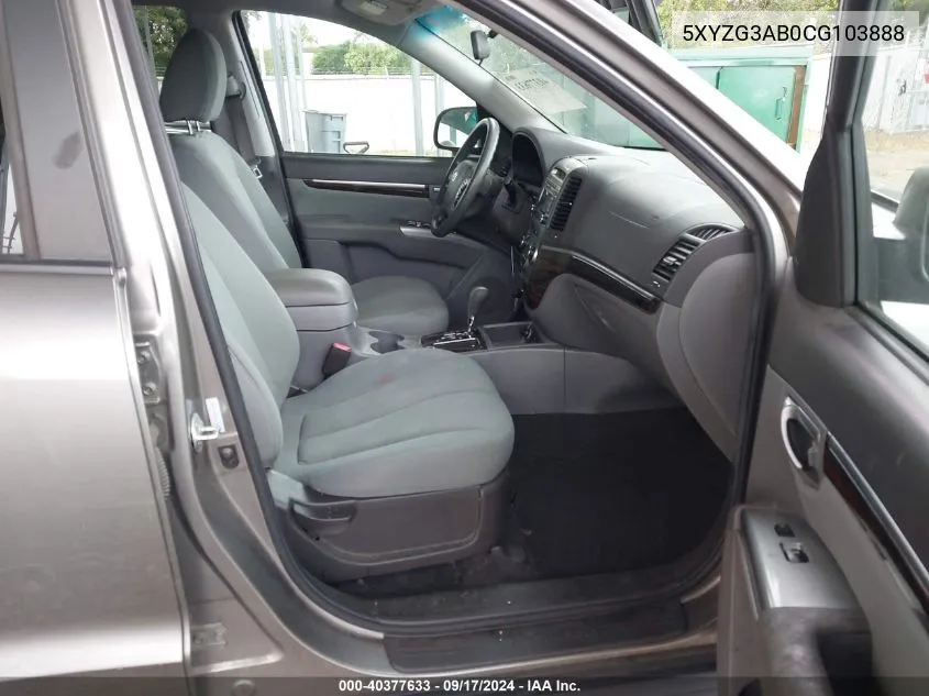 5XYZG3AB0CG103888 2012 Hyundai Santa Fe Gls