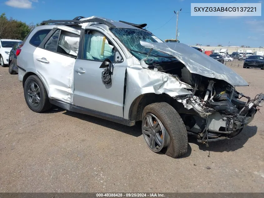 5XYZG3AB4CG137221 2012 Hyundai Santa Fe Gls