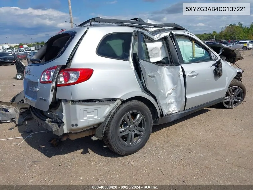 5XYZG3AB4CG137221 2012 Hyundai Santa Fe Gls