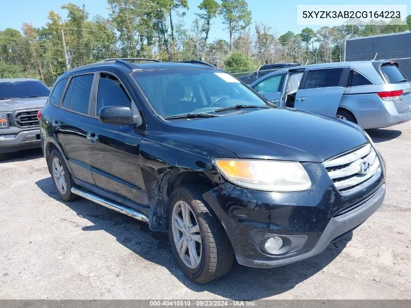 2012 Hyundai Santa Fe Limited VIN: 5XYZK3AB2CG164223 Lot: 40410510