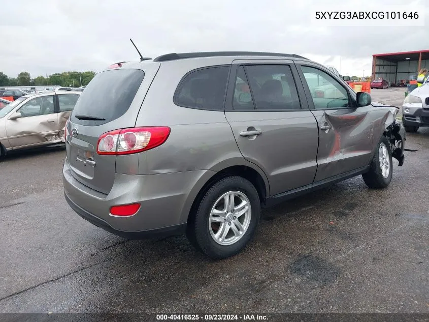 5XYZG3ABXCG101646 2012 Hyundai Santa Fe Gls