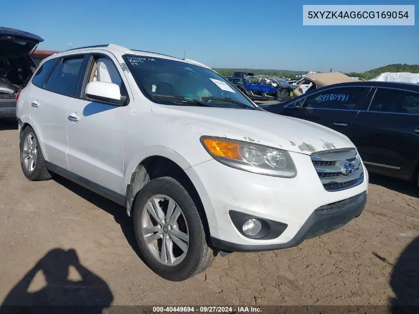 2012 Hyundai Santa Fe Limited V6 VIN: 5XYZK4AG6CG169054 Lot: 40449694