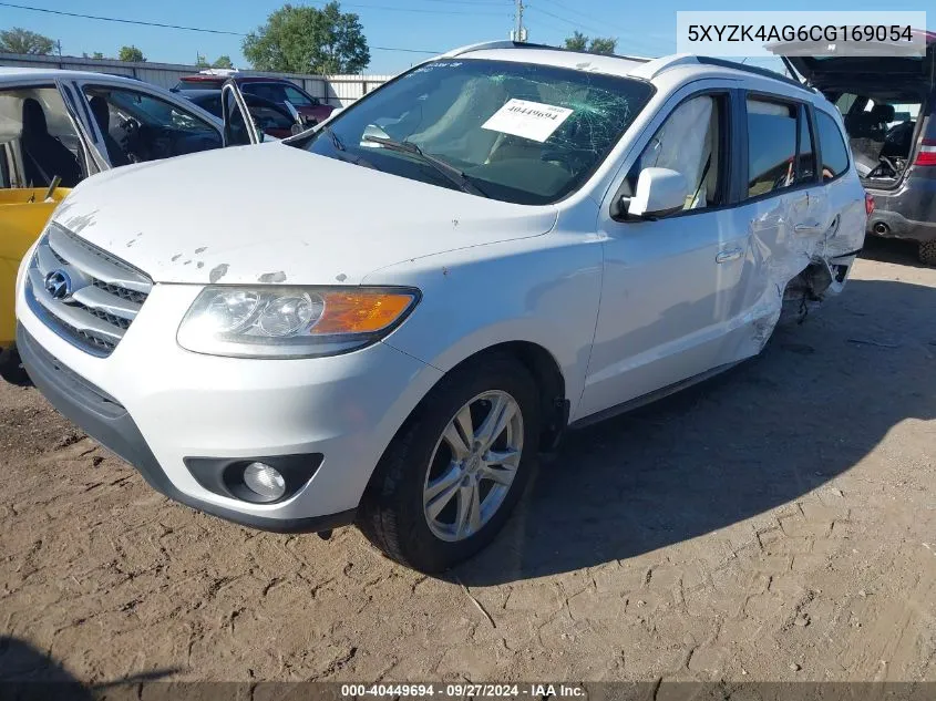 2012 Hyundai Santa Fe Limited V6 VIN: 5XYZK4AG6CG169054 Lot: 40449694