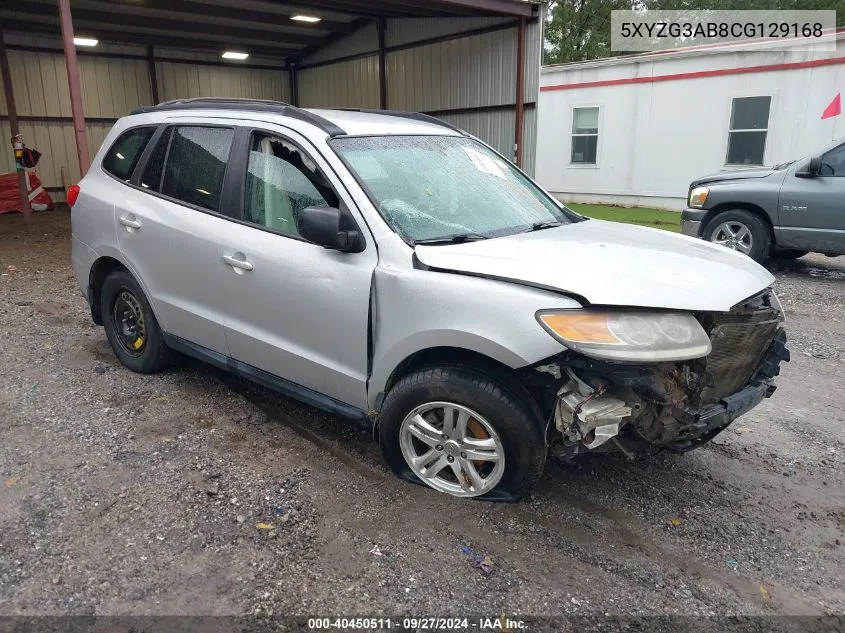 5XYZG3AB8CG129168 2012 Hyundai Santa Fe Gls