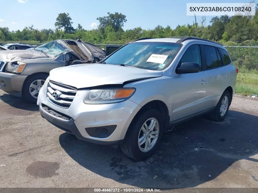 2012 Hyundai Santa Fe Gls VIN: 5XYZG3AB6CG108240 Lot: 40467272