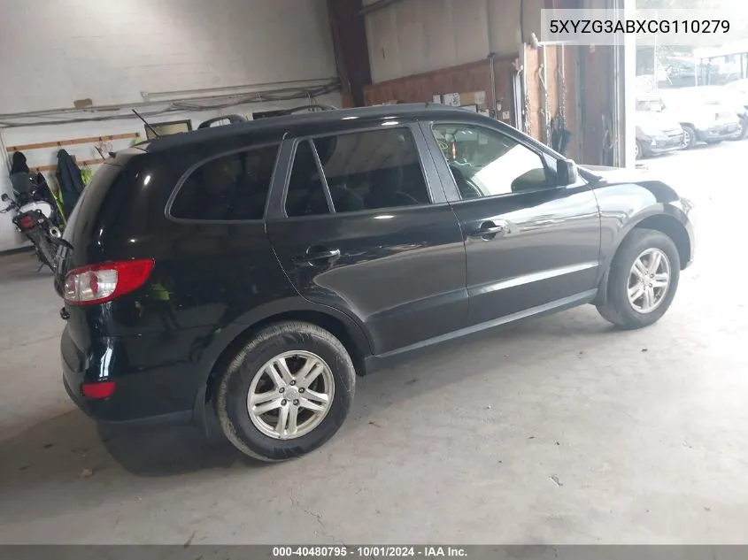 5XYZG3ABXCG110279 2012 Hyundai Santa Fe Gls