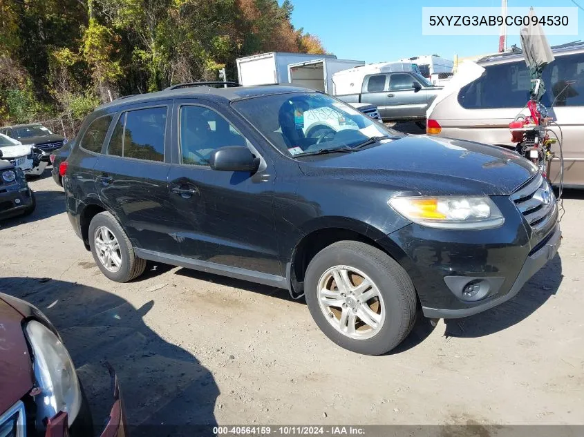 2012 Hyundai Santa Fe Gls VIN: 5XYZG3AB9CG094530 Lot: 40564159