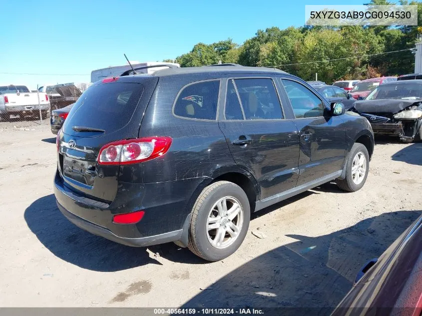 2012 Hyundai Santa Fe Gls VIN: 5XYZG3AB9CG094530 Lot: 40564159